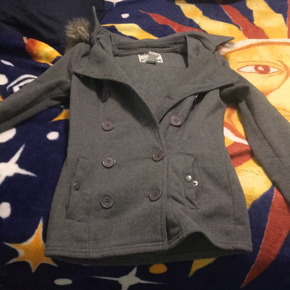 Light pea coat.